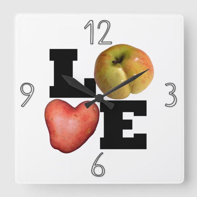 LOVE Collection Potato Kitchen Wall Clock (Front)