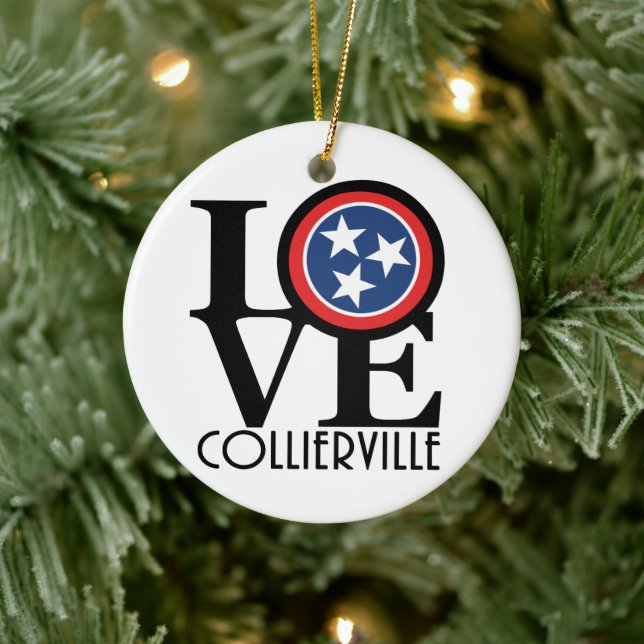 LOVE Collierville Tennessee Ceramic Tree Decoration (Tree)