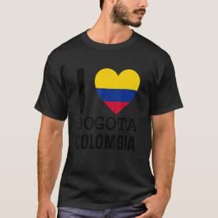 Love Colombia Bogotá Souvenir Flag Map Colombian C T-Shirt