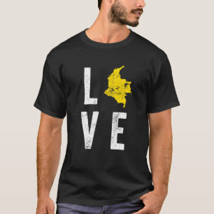 Love Colombia Map Colombian National Independence T-Shirt