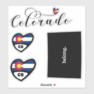 Love Colorado 3 Different Designs Die Cut Stickers