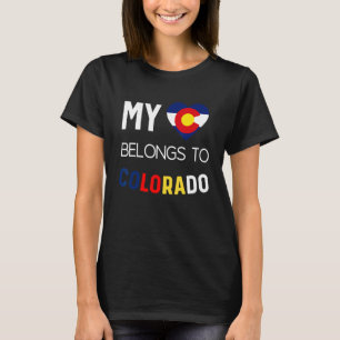 Love Colorado State Denver Flag Map Souvenir Mount T-Shirt