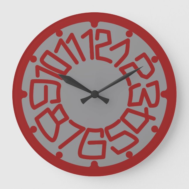 Love COLORS AND GRAYS by Masanser Large Clock (Front)