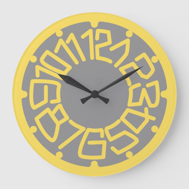 Love COLORS AND GRAYS by Masanser Large Clock (Front)