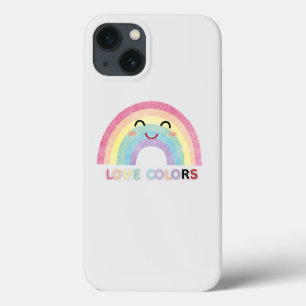 Love Colors rainbow art valentine designs iPhone 13 Case