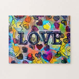 Love   Colourful Abstract Jigsaw Puzzle