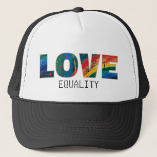 Love Colourful Rainbow LGBTQ+ Name Personalised Trucker Hat