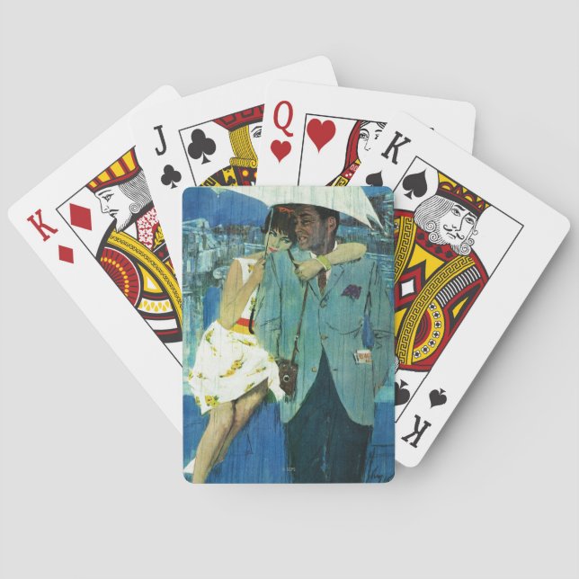 Love Comes to Miss Lucas Playing Cards (Back)