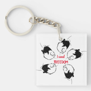 love community, need freedom  key ring