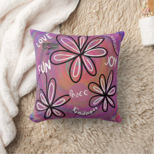 Love Compassion, Joy, Peace For Humanity Cushion