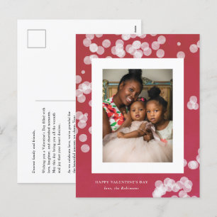 Love Confetti Red Valentine's Day Photo Postcard