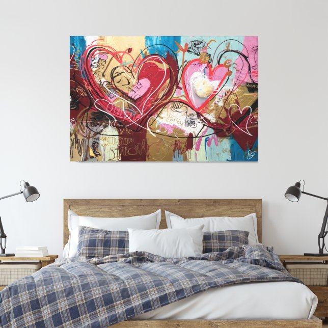 Love Connections Canvas Print (Insitu(Bedroom))