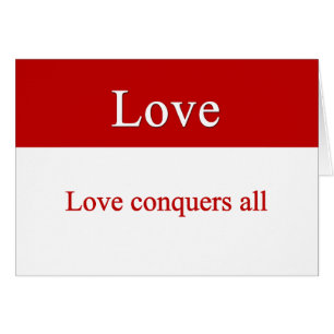 Love conquers all
