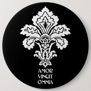 Love Conquers All (black-white) 6 Cm Round Badge