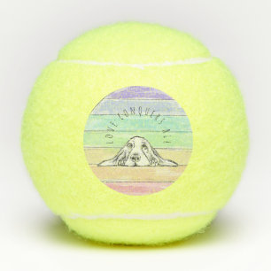love conquers all dog rainbow basset hound tennis balls
