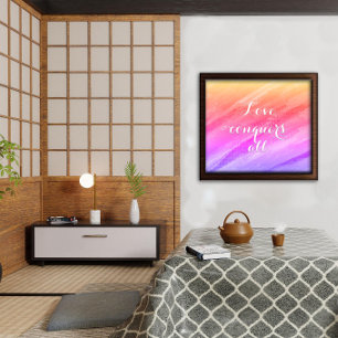 Love conquers all encouragement poster