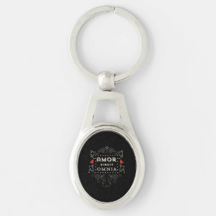 Love Conquers All - Latin Vintage Typography Key Ring