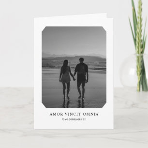 Love Conquers All Photo Upload Valentine's Day Card