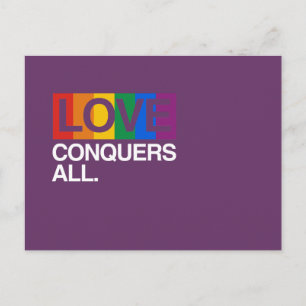 LOVE CONQUERS ALL -.png Postcard