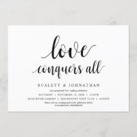 Love conquers all, Wedding Change the date Card