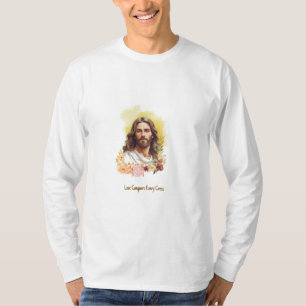 Love Conquers Every Cross- Jesus T-Shirt