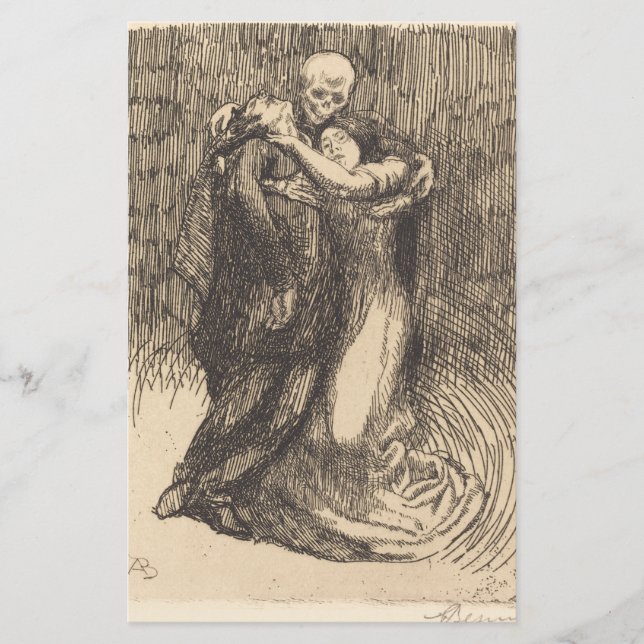 Love Consecrated (by Paul-Albert Besnard) Stationery (Front)