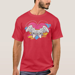 Love Controller Gaming Heart Rainbow Gay LGBTQ Pri T-Shirt
