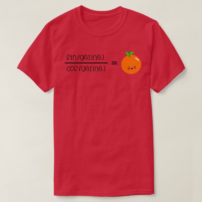 Love Cooler Math Games Math Lovers Funny Tangerine T-Shirt (Design Front)