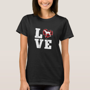 Love Coonhound Dog Lover Gifts Buffalo Plaid Valen T-Shirt