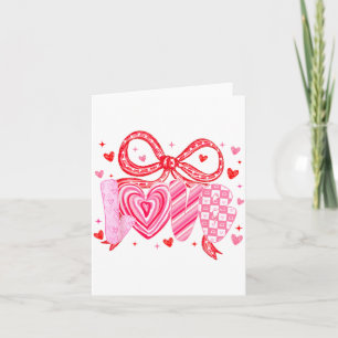 Love Coquette Bow Leopard Hearts Valentine Women G Card