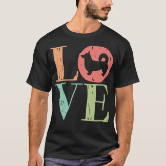 Love Corgi Cute Retro Dog Lover1095 T-Shirt
