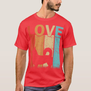 Love Corgi Dog Retro 70s Graphic Distressed Corgi  T-Shirt