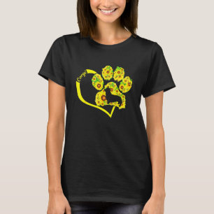 Love Corgi Paw Sunflower Costume T-Shirt