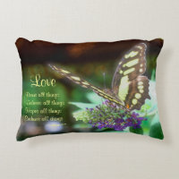 Love Corinthians 13:7 Butterfly Bible Quote 