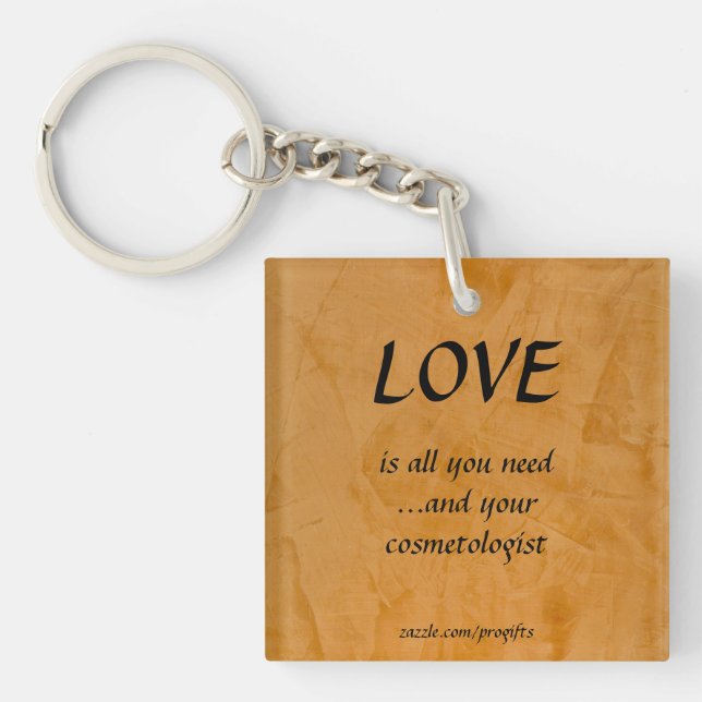 Love Cosmetologist Key Ring (Front)