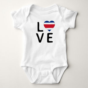 Love - Costa Rica Flag Baby Bodysuit