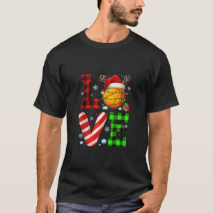 LOVE Costume Basketball Xmas Santa Reindeer Funny  T-Shirt