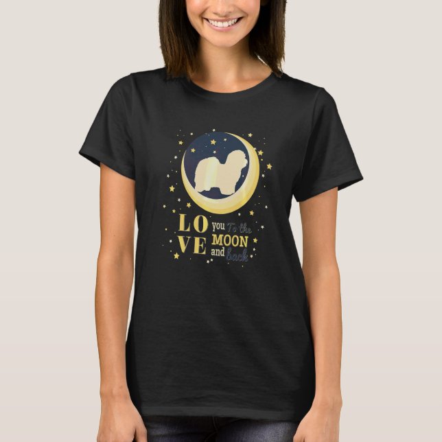 Love Coton De Tulear Dog To The Moon T-Shirt (Front)