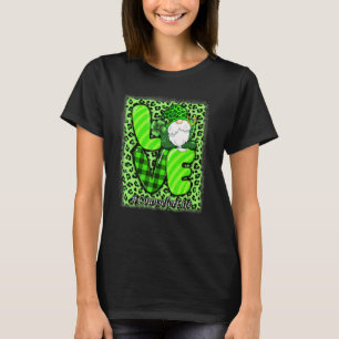 Love Counselor Life Leopard Shamrock Gnome St Patr T-Shirt