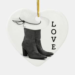 **LOVE COUNTRY AND BOOTS** CHRISTMAS ORNAMENT