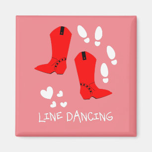 Love Country Line Dancing Magnet