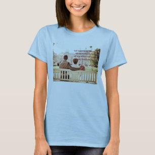 Love couple Light blue colour T-shirt for Women