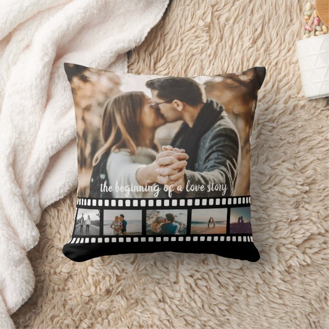 Love Couple Photo Collage Cushion (Blanket)