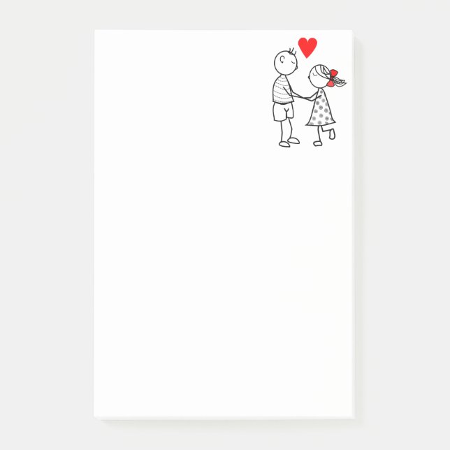 Love Couple Post-it® Notes - Customisable (Front)