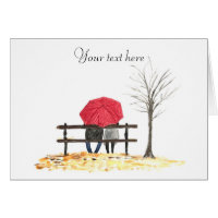 Love couple Red Umbrella Wedding Anniversary