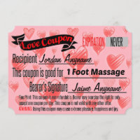 Love Coupon for Foot Massage