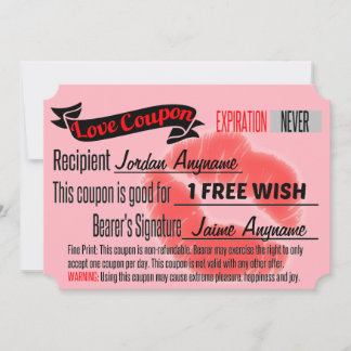 Love Coupon for FREE WISH