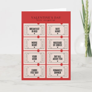 Love coupon Valentine  Thank You Card