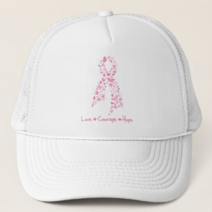 Love Courage Hope Butterfly - Breast Cancer 2 Trucker Hat