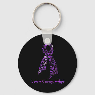 Love Courage Hope Butterfly - GIST Cancer Key Ring